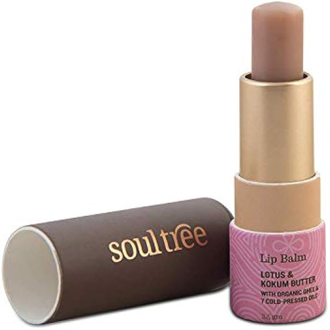SOULTREE AYURVEDIC LOTUS AND KOKUM BUTTER LIP BALM - 3.5GM - Image 1